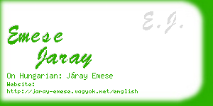 emese jaray business card
