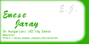 emese jaray business card